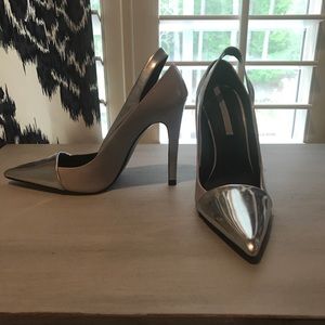 Zara metallic heels size 38...never worn